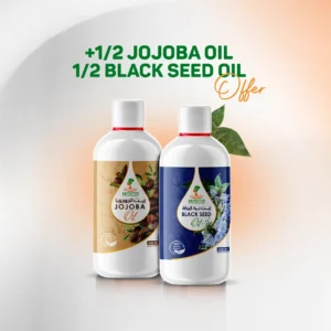 1/2 (juodųjų sėklų aliejus + simondsijų aliejus)